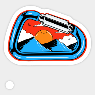 Carabiner Sunset Sticker